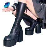 Schwarze High Heel Stiefeletten & High Heel Boots mit Reißverschluss in Normalweite leicht für Damen Größe 42 für den für den Herbst 