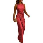 Rote Elegante Lange Overalls für Damen Größe XS für den für den Sommer 
