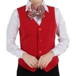 Rote Elegante V-Ausschnitt Anzugwesten für Damen Größe XXL zur Hochzeit für den für den Sommer 