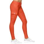 Rote Unifarbene Slim Fit Jeans aus Denim für Damen Größe XL 