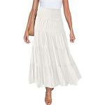 Weiße Unifarbene Vintage Maxiröcke für Damen Größe M für Partys für den für den Sommer 