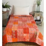 Orange Baumwolldecken aus Baumwolle 