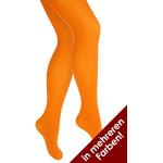 Orange Blickdichte Strumpfhosen aus Polyamid für Damen Größe M 