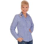 Orbis Textil Trachten Bluse, Langer Arm - Basic - rot, blau, Größe 42