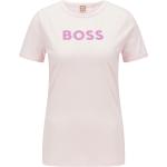 Hellrosa Gestreifte HUGO BOSS BOSS Bio T-Shirts aus Jersey für Damen Größe XS 