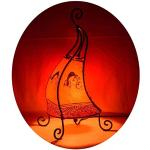 Orange Romantische SIMANDRA Marokko Lampen aus Leder E14 