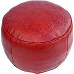 Rote Moderne Sitzkissen & Bodenkissen aus Leder Breite 0-50cm, Höhe 0-50cm, Tiefe 0-50cm 