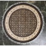Schwarze Runde Orientteppiche 200 cm aus Textil 