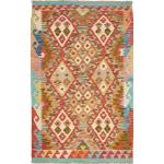 Orientteppich Kelim Afghan 91x146 Handgewebter Orientteppich, Nain Trading, rechteckig, Höhe: 3 mm