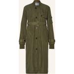 Olivgrüne Bombers Trenchcoats mit Reißverschluss aus Polyester für Damen Größe M 