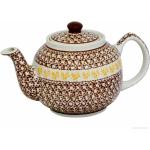 Bunte Bunzlau Keramik Teekannen mit Sieb aus Keramik 