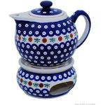 Bunzlau Keramik Teekannen mit Stövchen 1l aus Keramik 