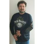 Schwarze Langärmelige Jack Daniel's Jack Daniels T-Shirts für Herren Größe M 