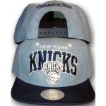 Original Mitchell & Ness New York Knicks Snapback Cap NBA jeans/blau