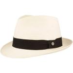 Weiße Sportliche Panamahüte aus Stroh 60 für Herren Größe XXL für den für den Sommer 