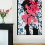Pinke Moderne abstrakte Bilder aus Acrylglas 100x150 