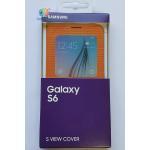 Original Samsung EF-CG920BOEG S-View Gewebe Book Hülle Cover für Galaxy S6 orange