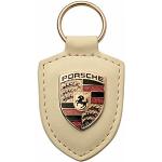 Cremefarbene Porsche Design Porsche Schlüsselanhänger & Taschenanhänger aus Leder 