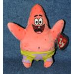 Original Ty Beanie Baby PATRICK STAR Seestern mit Tag Spongebob Schwammkopf