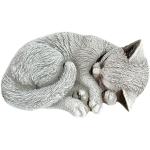 Graue 28 cm originalpaul Katzenfiguren für den Garten aus Kunststein frostfest 