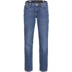 Blaue Unifarbene Straight Leg Jeans für Kinder mit Reißverschluss aus Denim Größe 152 