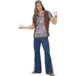 Reduzierte Blaue Smiffys Hippie-Kostüme & 60er Jahre Kostüme aus Polyester für Herren Größe M 