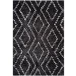 Anthrazitfarbene Moderne Kayoom Hochflorteppiche aus Textil 120x170 