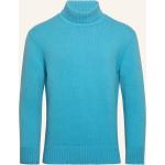 Neonblaue Orlebar Brown Rollkragen Kaschmir-Pullover aus Wolle für Herren Übergrößen 