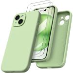 Reduzierte Grüne iPhone 15 Hüllen 2023 mit Bildern aus Silikon mit Schutzfolie 