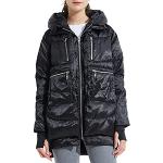 Kapuzenmäntel mit Reißverschluss aus Fleece mit Kapuze für Damen Größe XXS für den für den Winter 