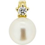 Weiße Runde Bettelarmbänder & Sammelarmbänder aus Gold mit Echte Perle für Damen 