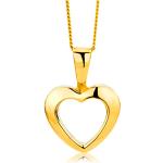 Elegante Herzketten aus Gold 9 Karat mit Diamant mit Zertifikat für Damen 