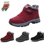 Rote Outdoor Schuhe mit Schnürsenkel aus Kunstleder rutschfest für Damen Größe 42 für den für den Winter 