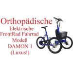 Orthopädische ElektroDreirad Erwachsene Frontrad Heckantrieb Rückenlehne Tacho Modell Damon 1