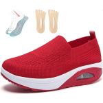 Rote Walkingschuhe ohne Verschluss aus Mesh leicht für Damen Größe 41 für den für den Sommer 