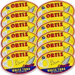 Ortiz Bonito Del Norte Tuna In Olive OIl 3.95 oz Oval Tin (Spain) 12 pack by Ortiz