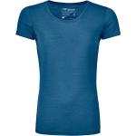 Blaue Langärmelige Ortovox T-Shirts für Damen Übergrößen 