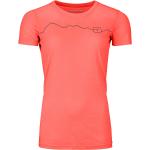Korallenrote Ortovox T-Shirts für Damen Größe L 