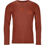 Orange Langärmelige Ortovox Print-Shirts für Herren Größe M 