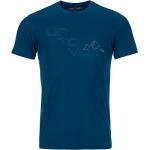Petrolfarbene Langärmelige Ortovox T-Shirts für Herren Größe XL 