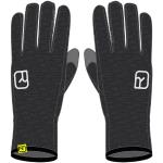 Schwarze Ortovox Rock'n'Wool Touchscreen-Handschuhe für Herren 