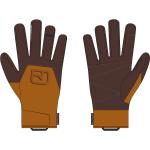 Reduzierte Braune Ortovox Pro Fingerhandschuhe aus Leder für Herren Größe XL 