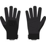 Schwarze Ortovox Pro Fingerhandschuhe aus Leder für Herren Größe XL 