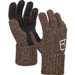Braune Ortovox Fingerhandschuhe aus Leder für Herren Übergrößen für den für den Winter 