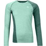 Grüne Sportliche Langärmelige T-Shirts aus Polyamid für Damen Größe XS 