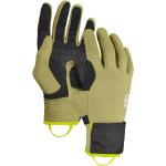 Gelbe Ortovox Touchscreen-Handschuhe aus Fleece für Herren für den für den Winter 