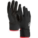 Schwarze Ortovox Touchscreen-Handschuhe aus Fleece für Damen 