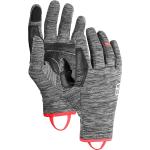 Schwarze Ortovox Touchscreen-Handschuhe aus Leder für Herren Größe S 