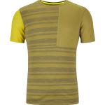 Olivgrüne Ortovox Rock'n'Wool T-Shirts aus Merino-Wolle für Herren Größe L 