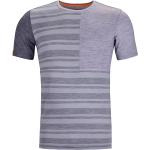 Reduzierte Graue Ortovox Rock'n'Wool T-Shirts aus Merino-Wolle für Herren Größe M 